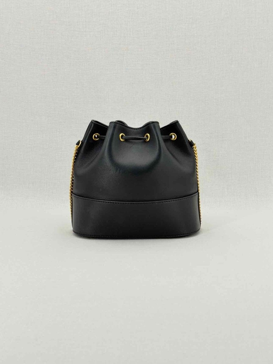 Pre - loved VALENTINO GARAVANI VLogo Black Bucket Bag at Reems Closet