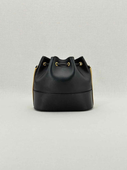 Pre - loved VALENTINO GARAVANI VLogo Black Bucket Bag at Reems Closet