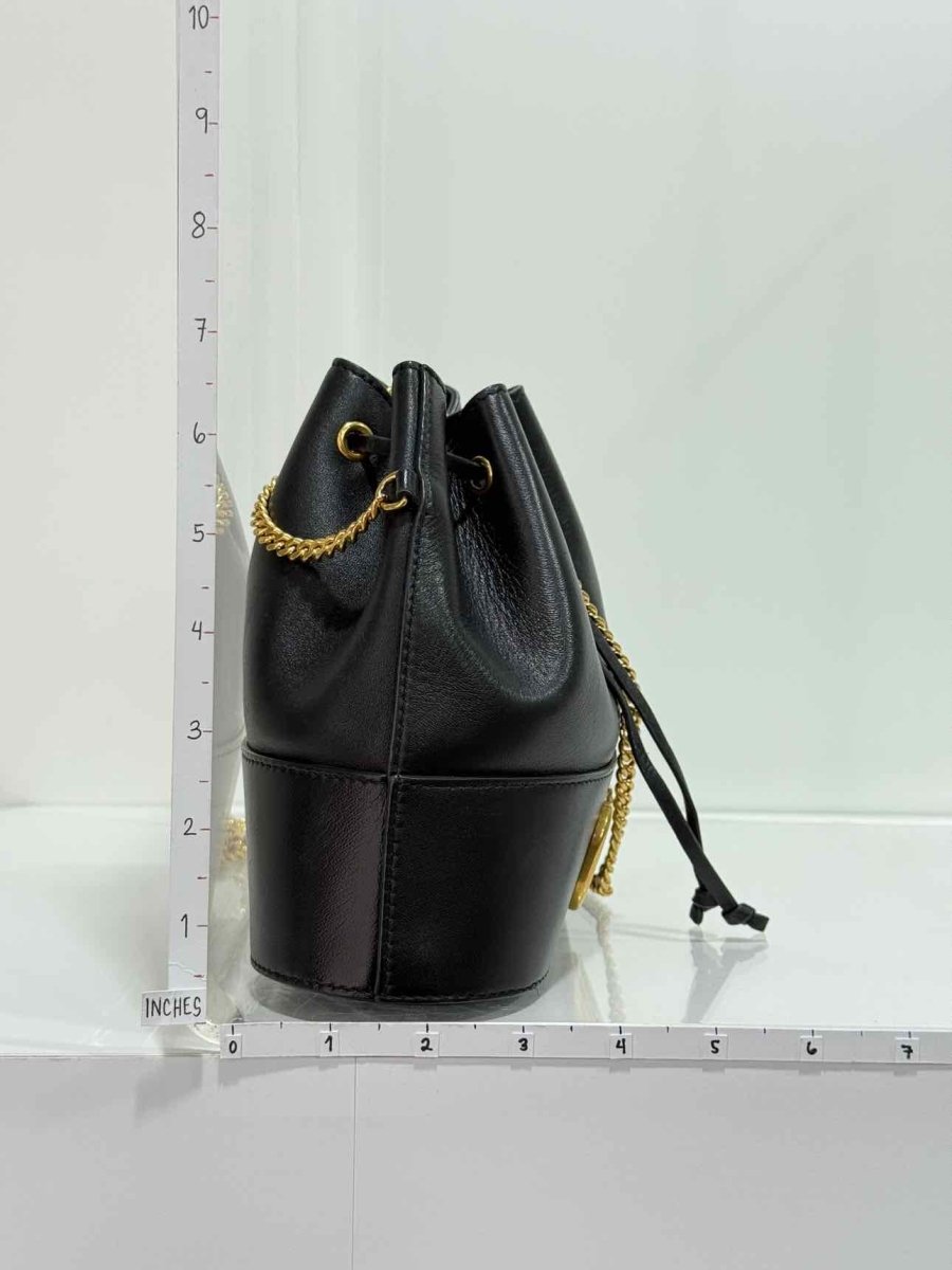 Pre - loved VALENTINO GARAVANI VLogo Black Bucket Bag at Reems Closet