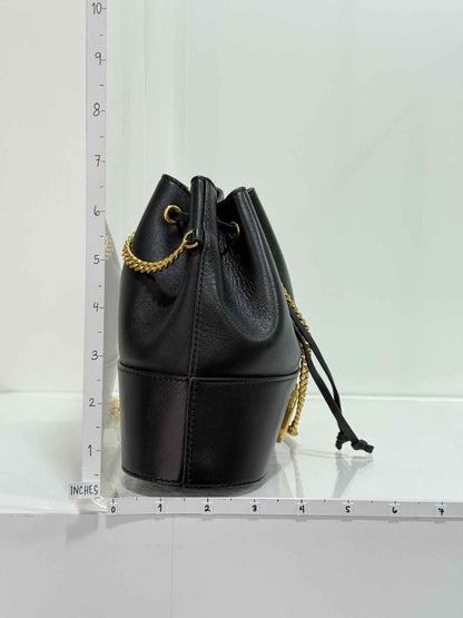 Pre - loved VALENTINO GARAVANI VLogo Black Bucket Bag at Reems Closet