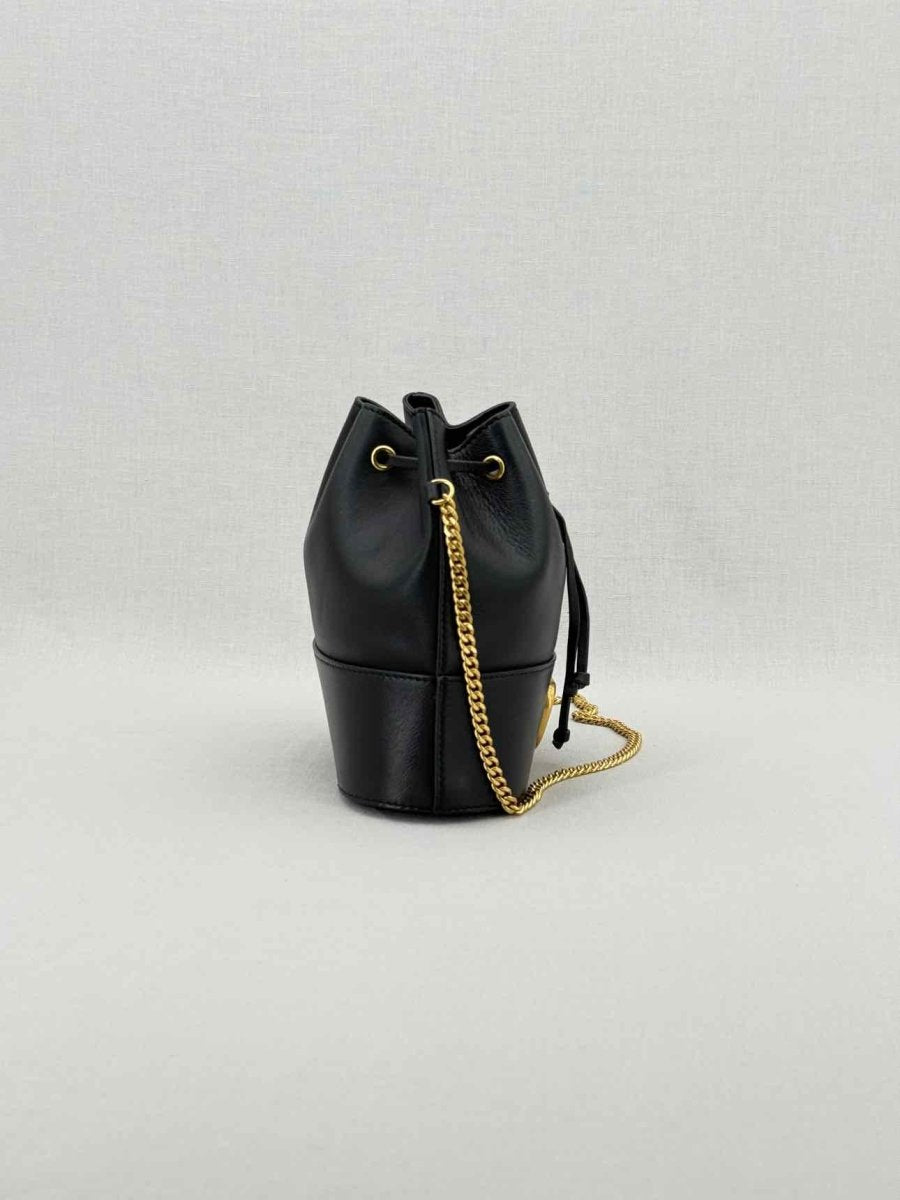 Pre - loved VALENTINO GARAVANI VLogo Black Bucket Bag at Reems Closet