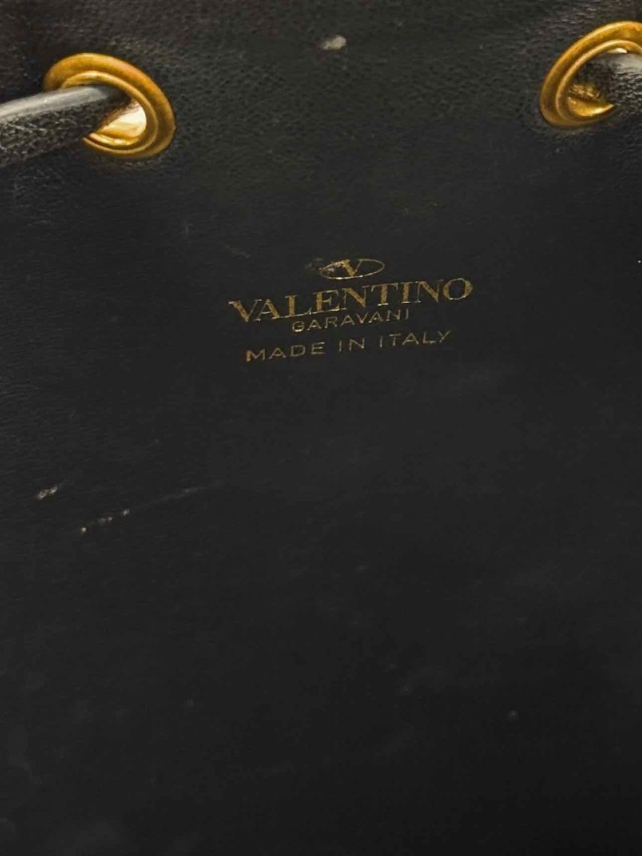 Pre - loved VALENTINO GARAVANI VLogo Black Bucket Bag at Reems Closet