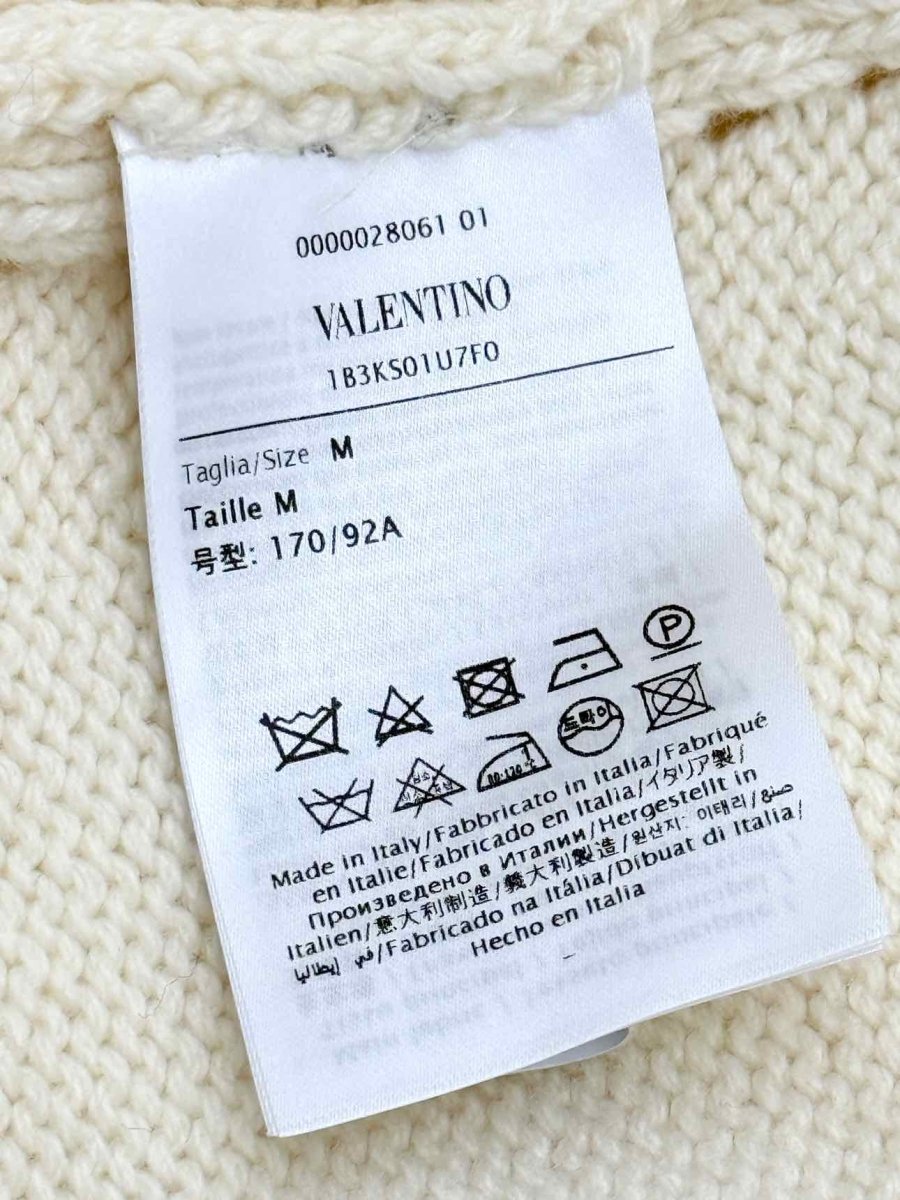 Pre - loved VALENTINO GARAVANI VLogo Cream Size Medium Poncho at Reems Closet