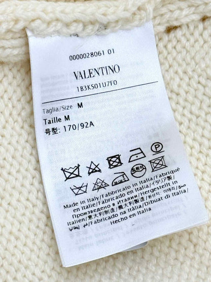 Pre - loved VALENTINO GARAVANI VLogo Cream Size Medium Poncho at Reems Closet