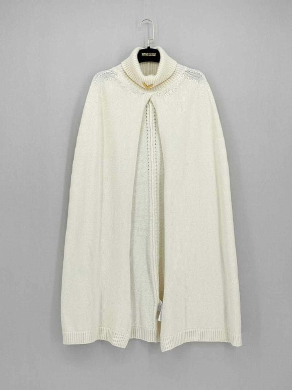 Pre - loved VALENTINO GARAVANI VLogo Cream Size Medium Poncho at Reems Closet