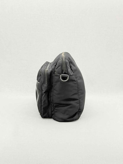 Pre - loved VALENTINO GARAVANI VLTN Print Black Messenger at Reems Closet