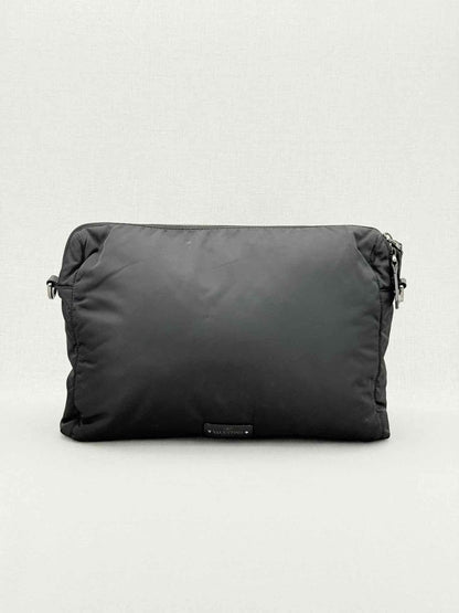 Pre - loved VALENTINO GARAVANI VLTN Print Black Messenger at Reems Closet