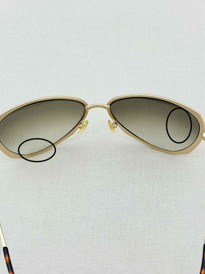 Pre - loved VALENTINO Gold Sunglasses at Reems Closet