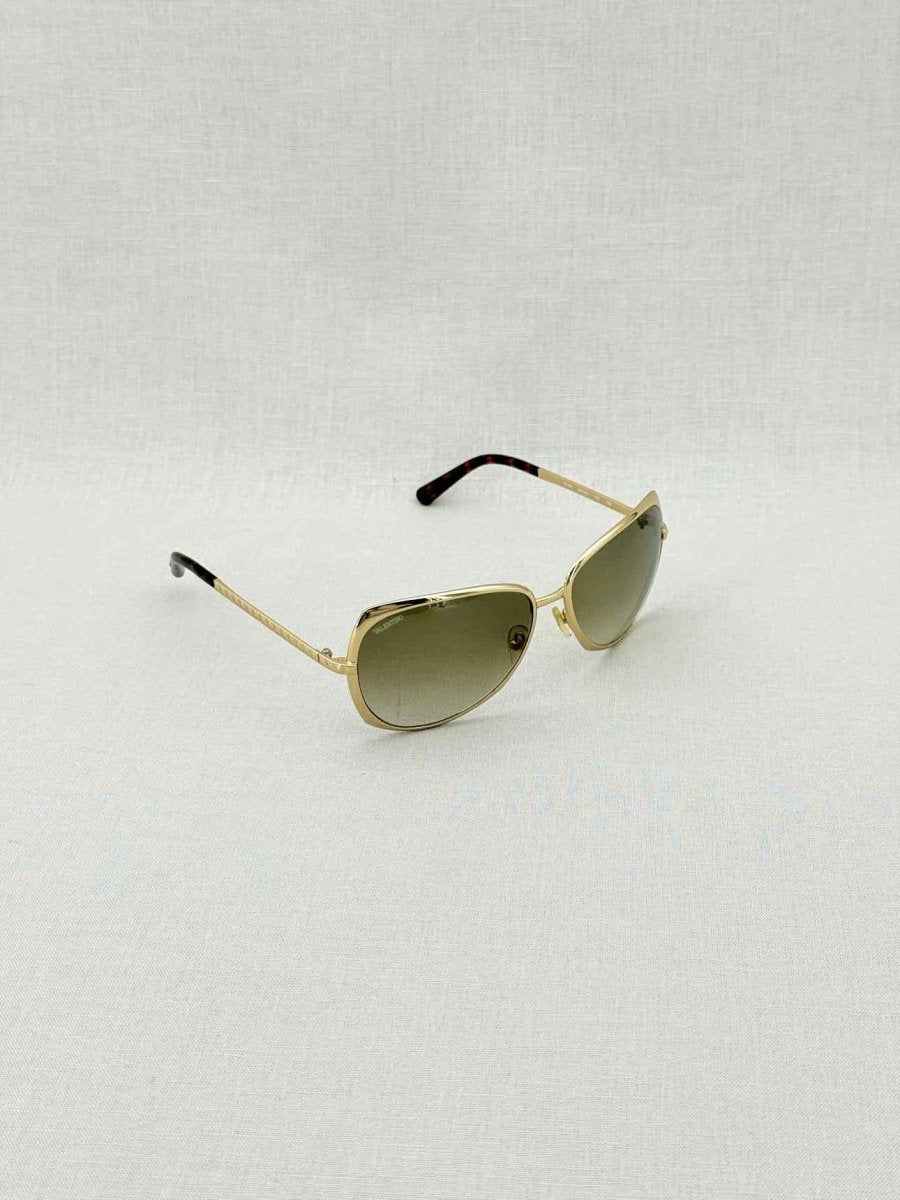 Pre - loved VALENTINO Gold Sunglasses at Reems Closet