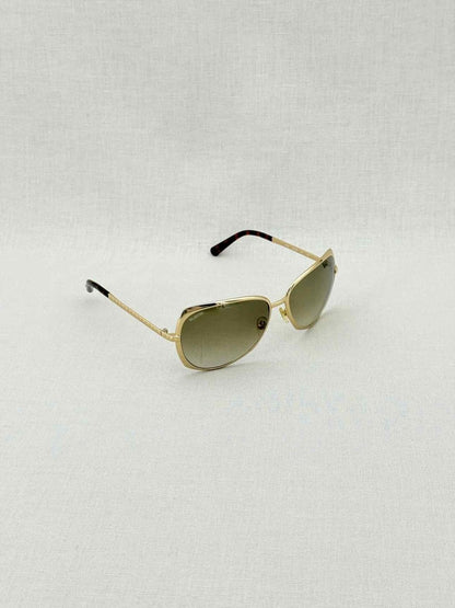 Pre - loved VALENTINO Gold Sunglasses at Reems Closet