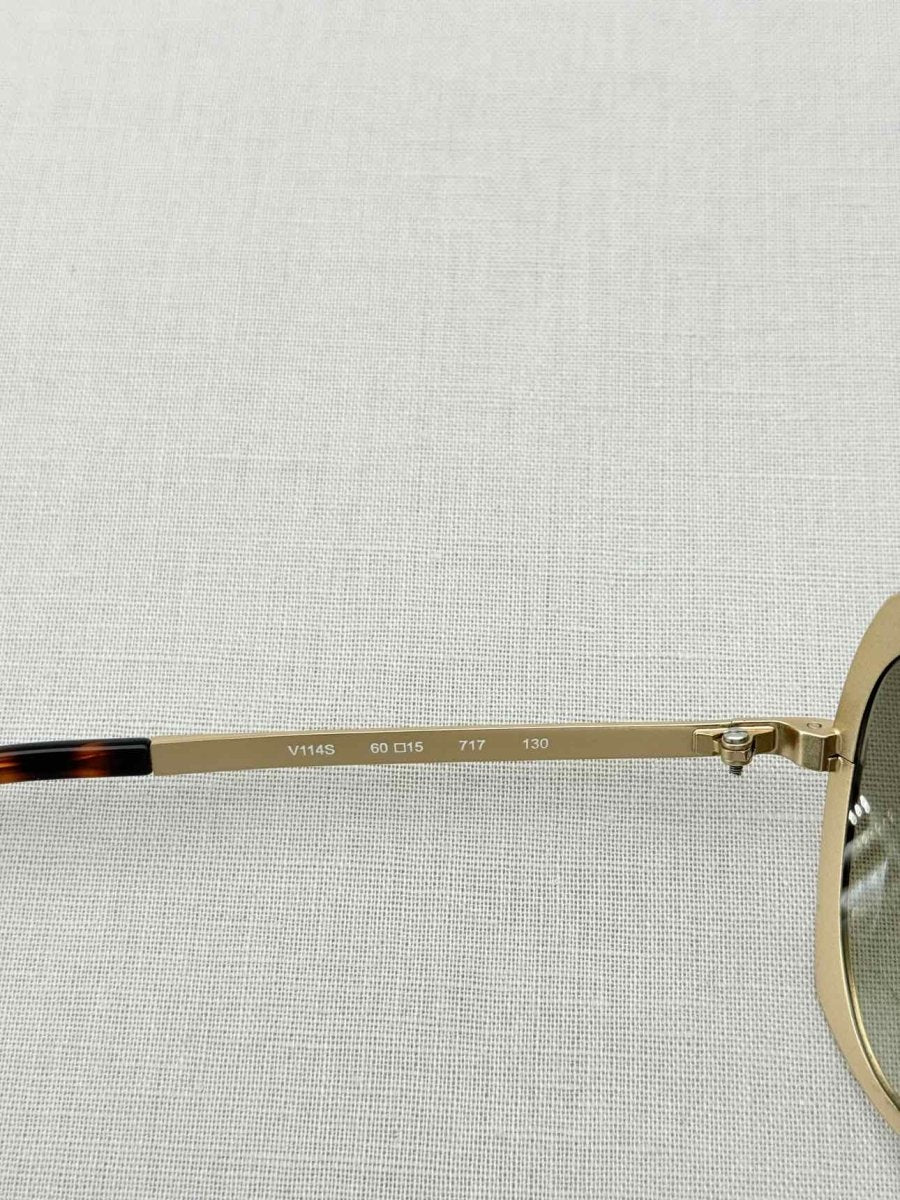 Pre - loved VALENTINO Gold Sunglasses at Reems Closet