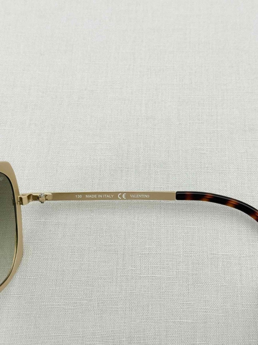 Pre - loved VALENTINO Gold Sunglasses at Reems Closet
