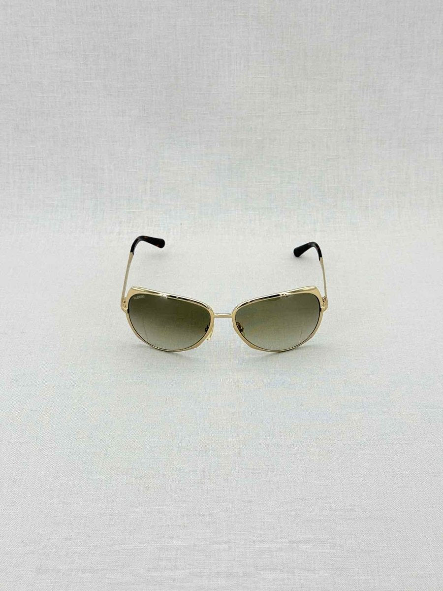Pre - loved VALENTINO Gold Sunglasses at Reems Closet