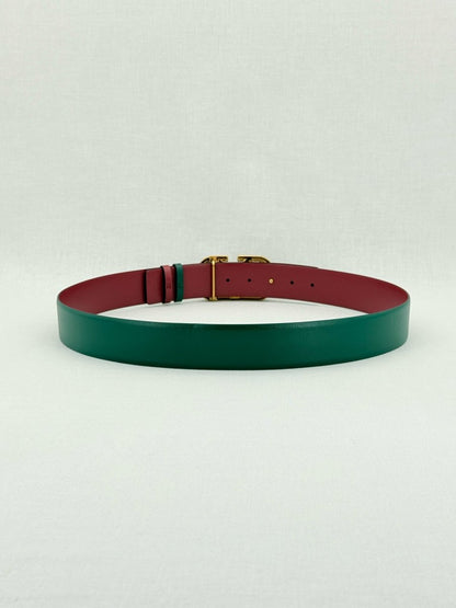 Pre - loved VALENTINO Green & Red Belt at Reems Closet