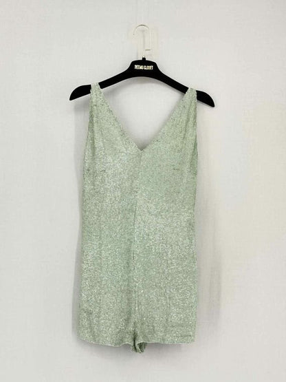Pre-loved VALENTINO Green Sequin Embellished Size US 6 Playsuit at Reems Closet