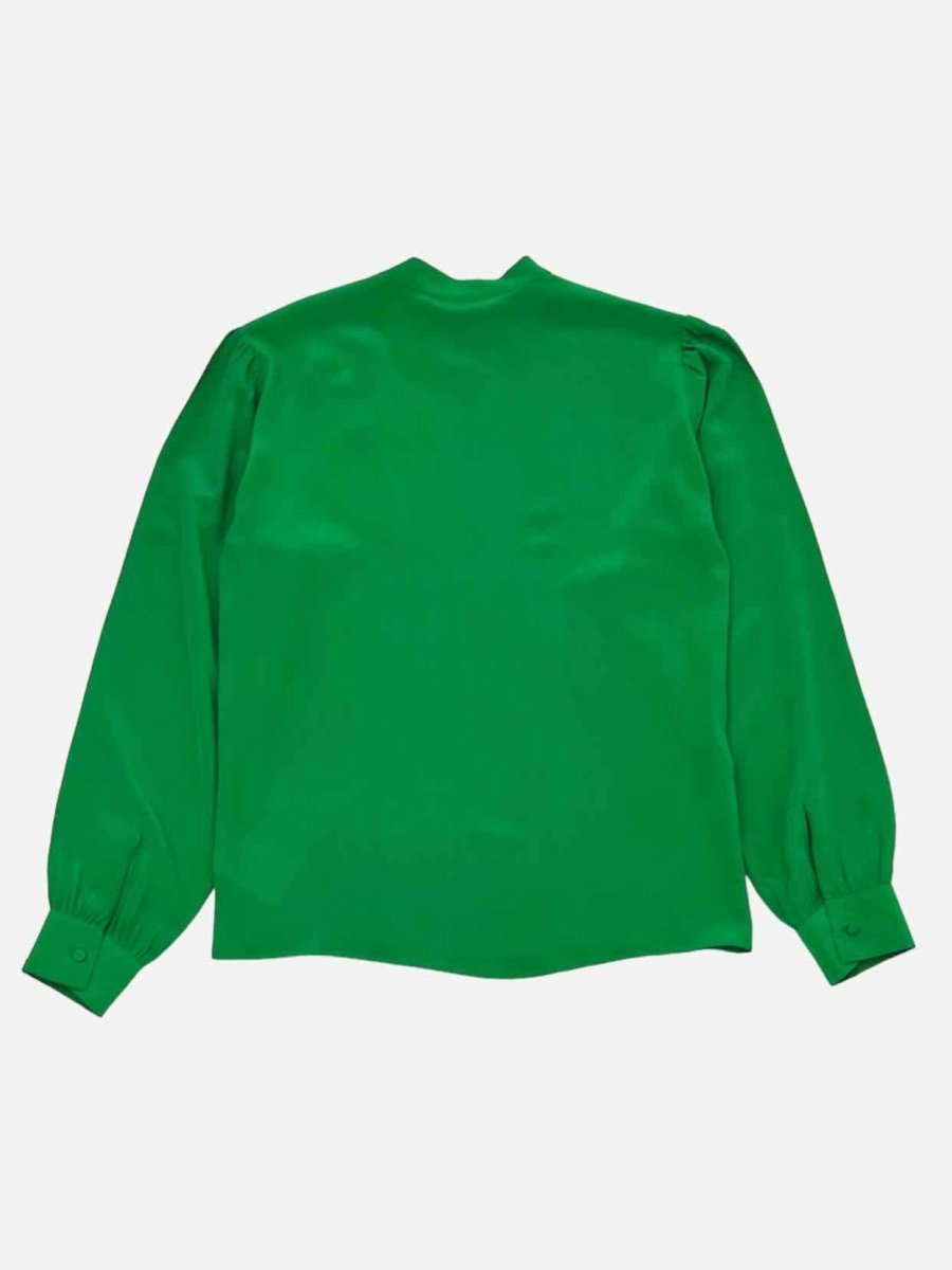 Pre - loved VALENTINO Green Size US 6 Blouse at Reems Closet