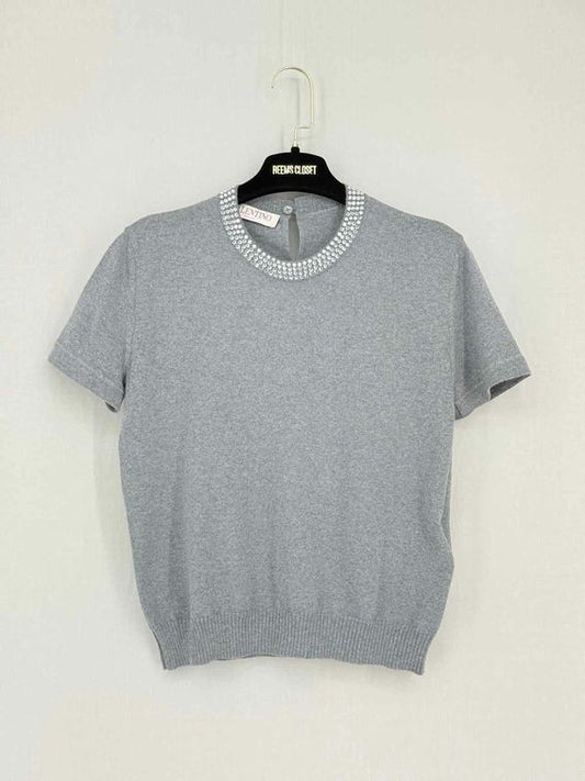 Pre-loved VALENTINO Grey Size Large Sweater at Reems Closet