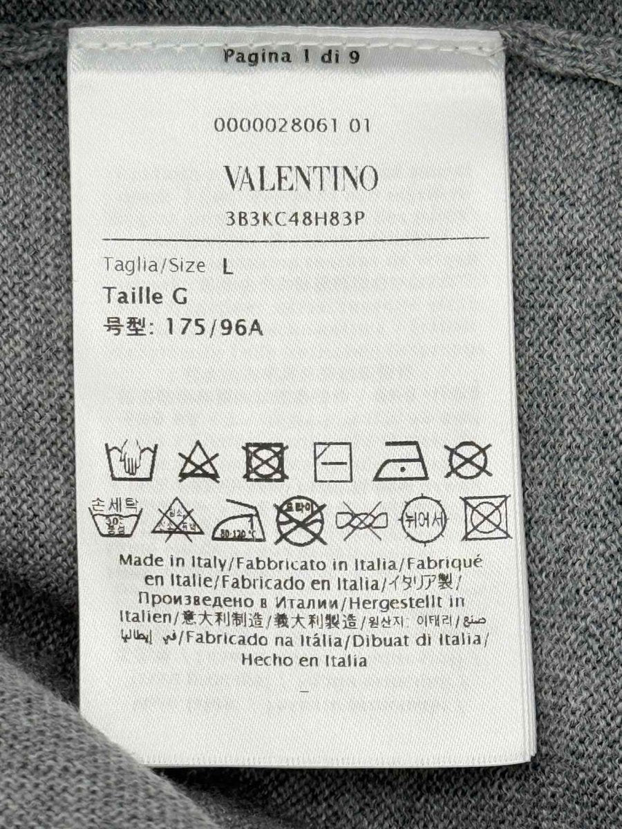 Pre-loved VALENTINO Grey Size Large Sweater at Reems Closet