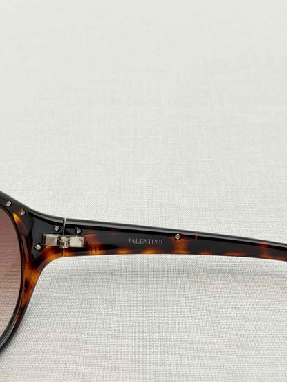 Pre-loved VALENTINO Havana & Gold Sunglasses at Reems Closet