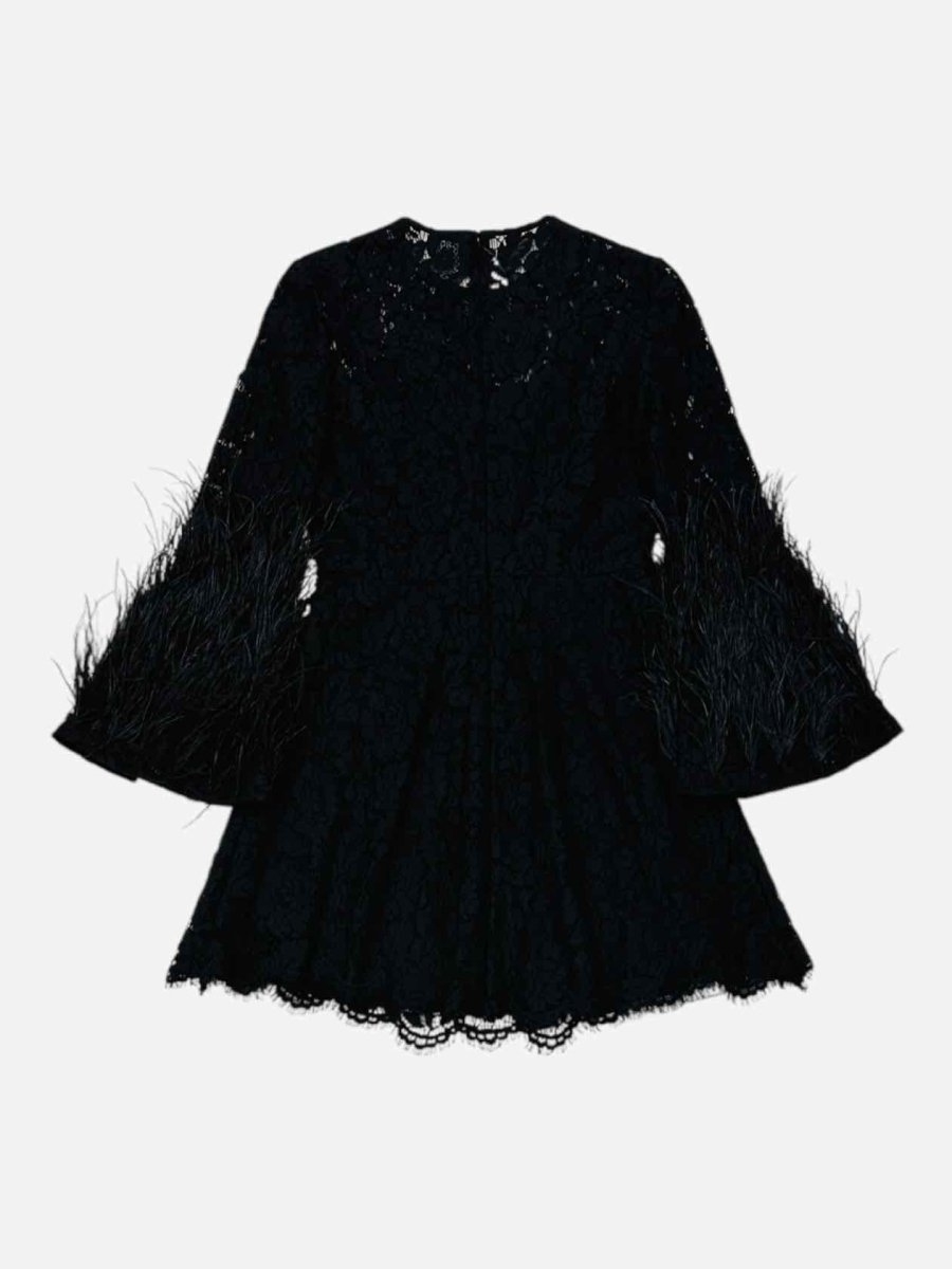 Pre - loved VALENTINO Lace Black Cocktail Dress at Reems Closet