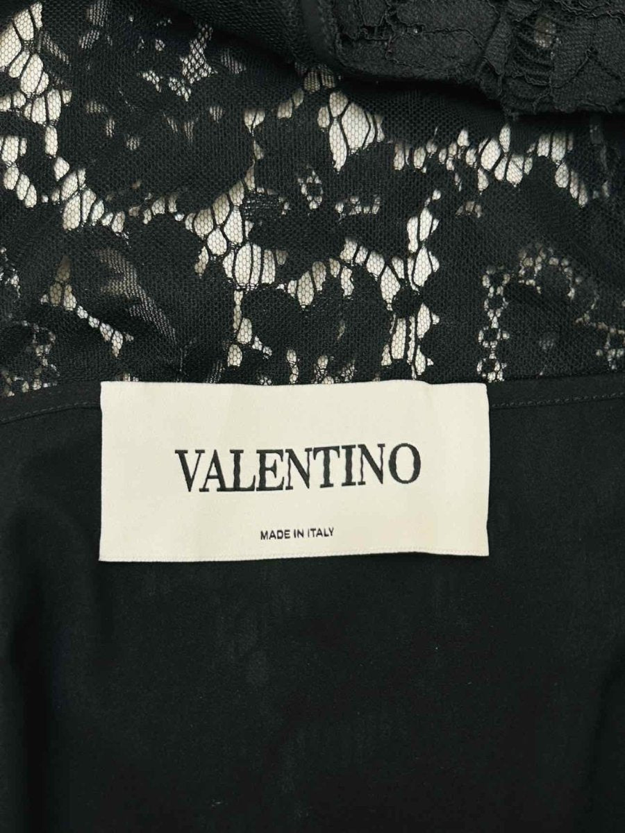 Pre-loved VALENTINO Lace Black Size Small Short Dress at Reems Closet