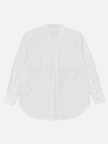 Pre-loved VALENTINO Mandarin Collar White Frilled Shirt from Reems Closet
