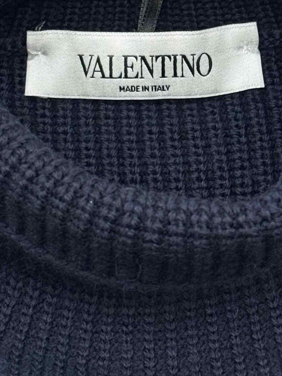 Pre - loved VALENTINO Navy Blue Knit Size Large Sweater at Reems Closet
