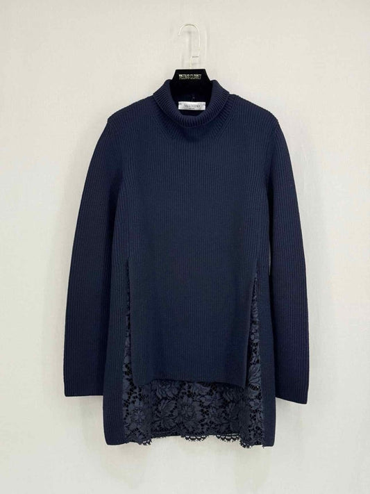 Pre - loved VALENTINO Navy Blue Knit Size Large Sweater at Reems Closet