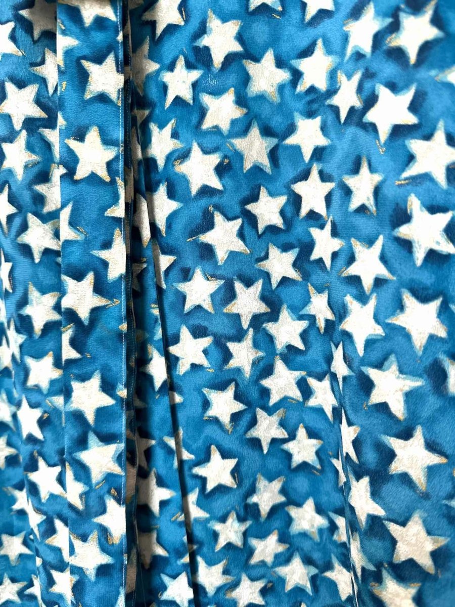 Pre - loved VALENTINO Neck Tie Blue & White Size US 6 Blouse at Reems Closet