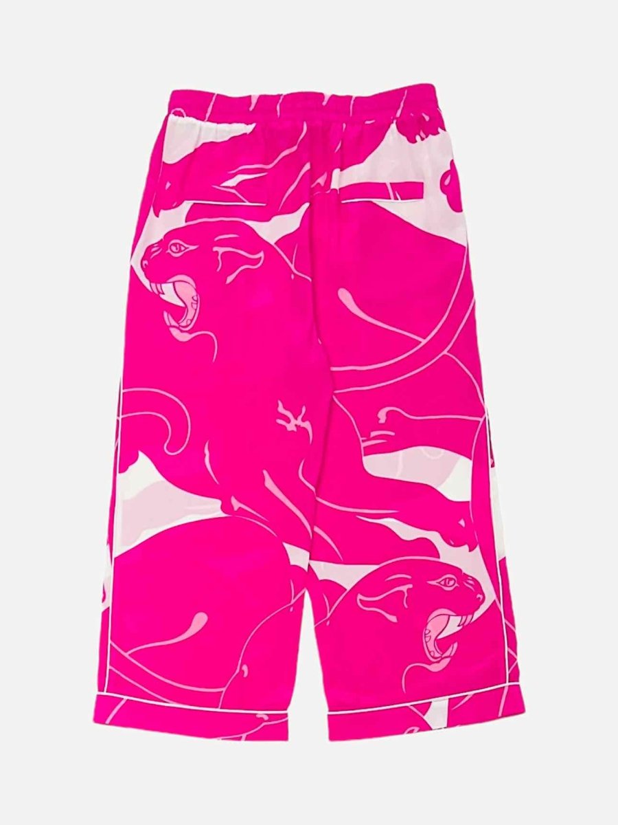 Pre - loved VALENTINO Neck Tie Pink & White Top & Pants Outfit at Reems Closet