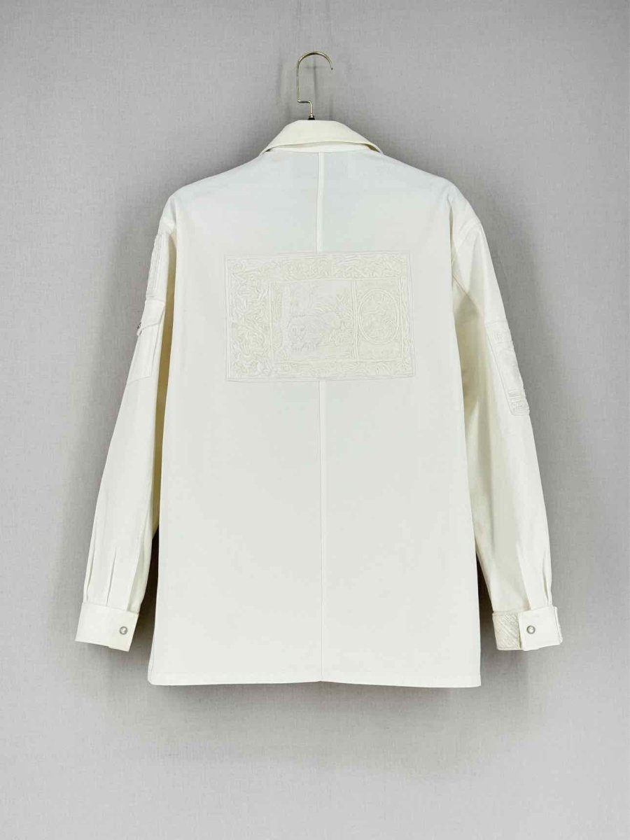 Pre - loved VALENTINO Off - white Embroidered Size US 2 Jacket at Reems Closet