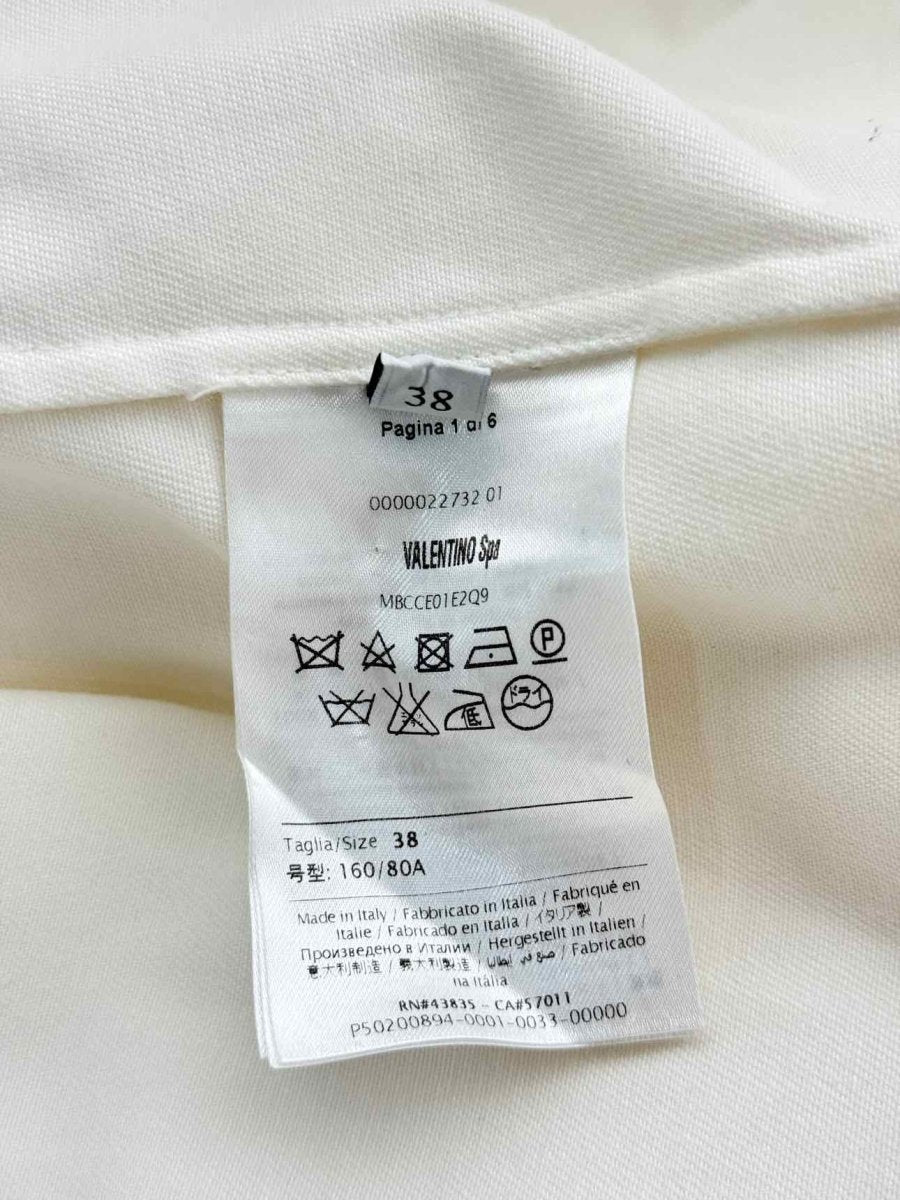 Pre - loved VALENTINO Off - white Embroidered Size US 2 Jacket at Reems Closet