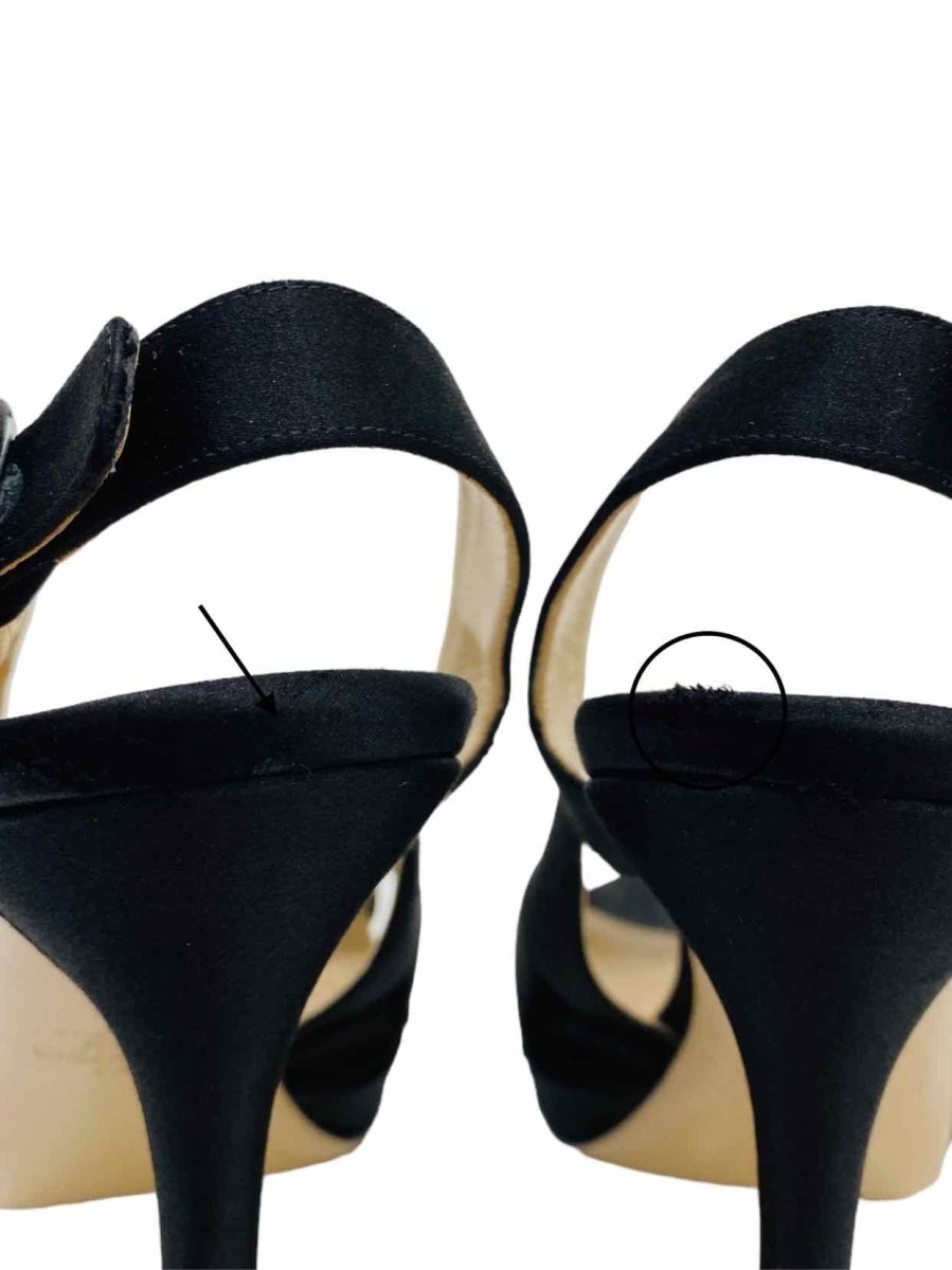 Pre - loved VALENTINO Open Toe Black Size EU 39 Slingbacks at Reems Closet