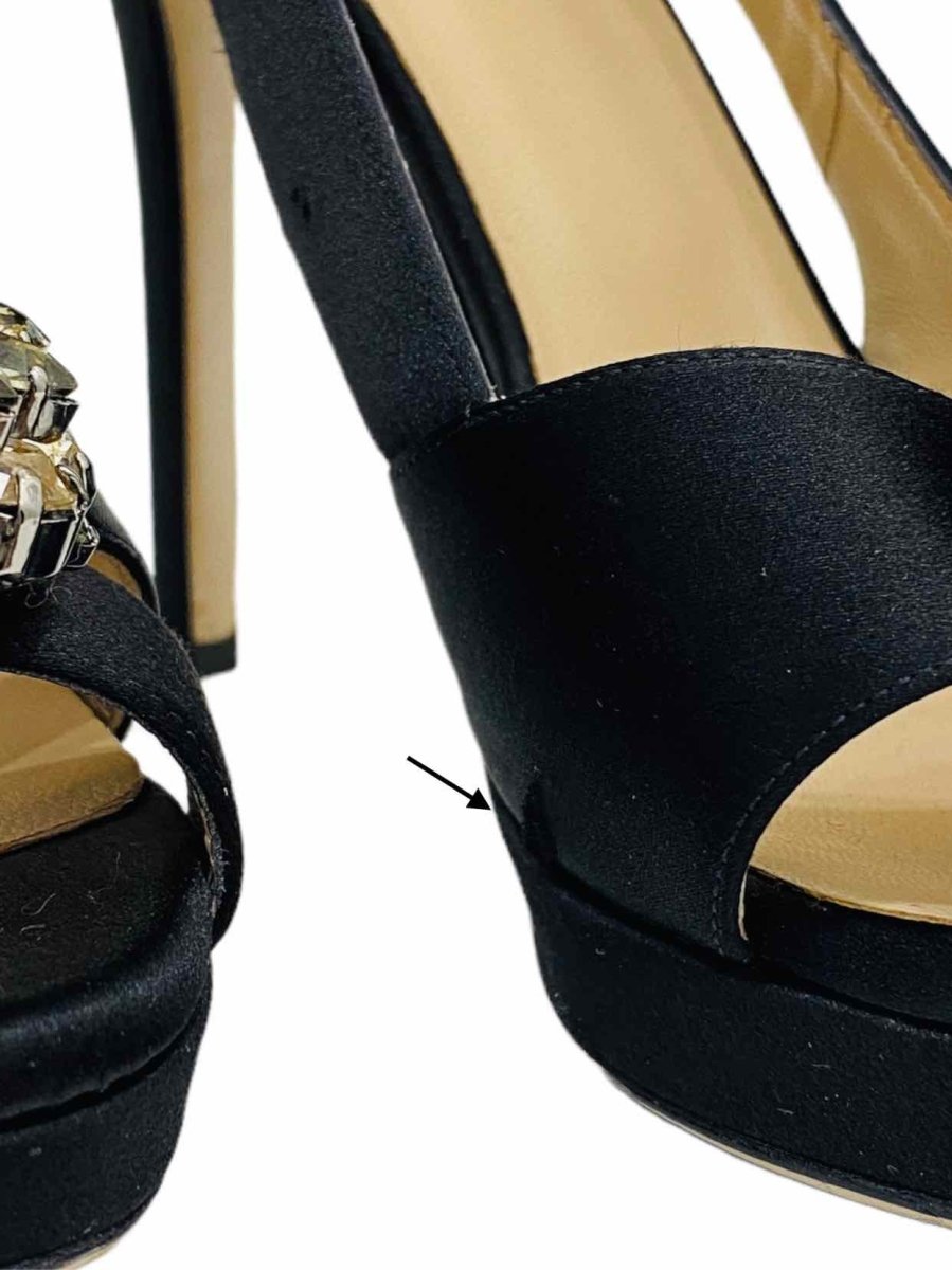 Pre - loved VALENTINO Open Toe Black Size EU 39 Slingbacks at Reems Closet