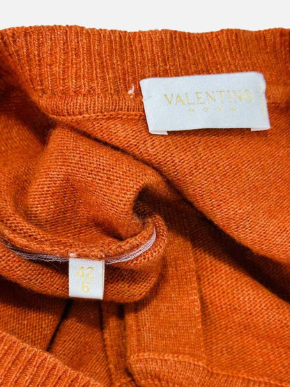 Pre - loved VALENTINO Orange Cardigan at Reems Closet