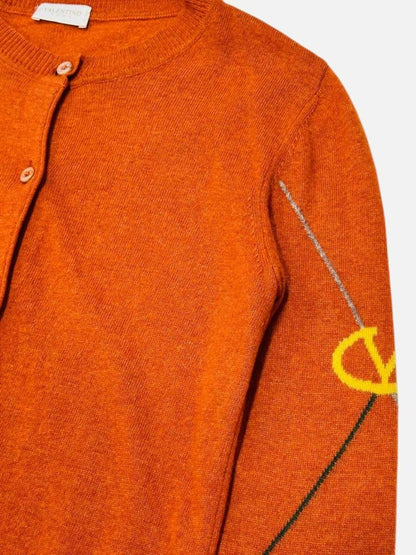 Pre - loved VALENTINO Orange Cardigan at Reems Closet