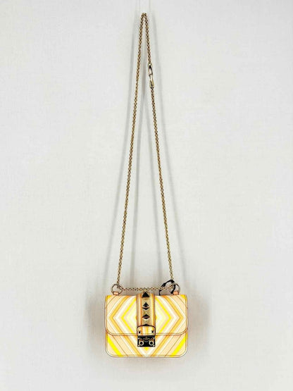 Pre - loved VALENTINO Peach Multicolor Shoulder Bag at Reems Closet