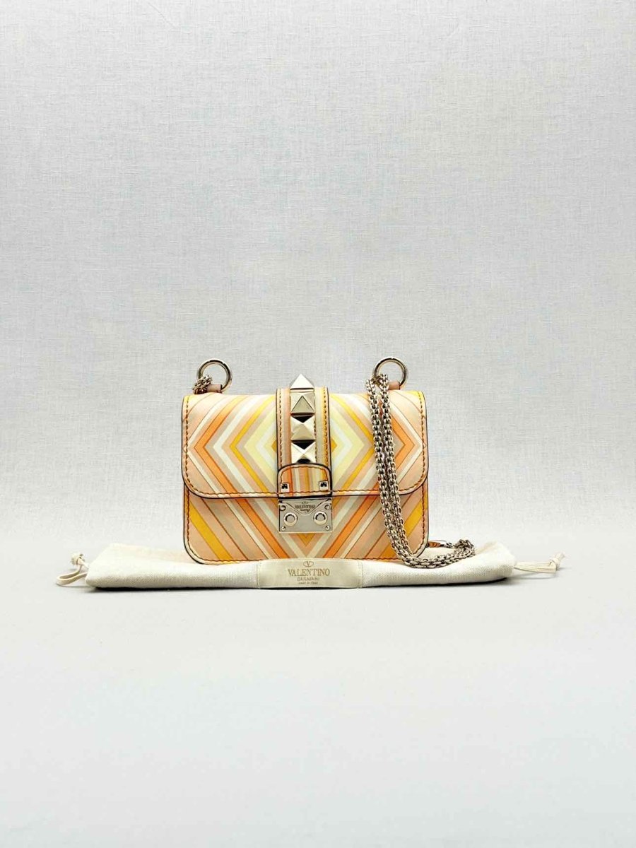 Pre - loved VALENTINO Peach Multicolor Shoulder Bag at Reems Closet