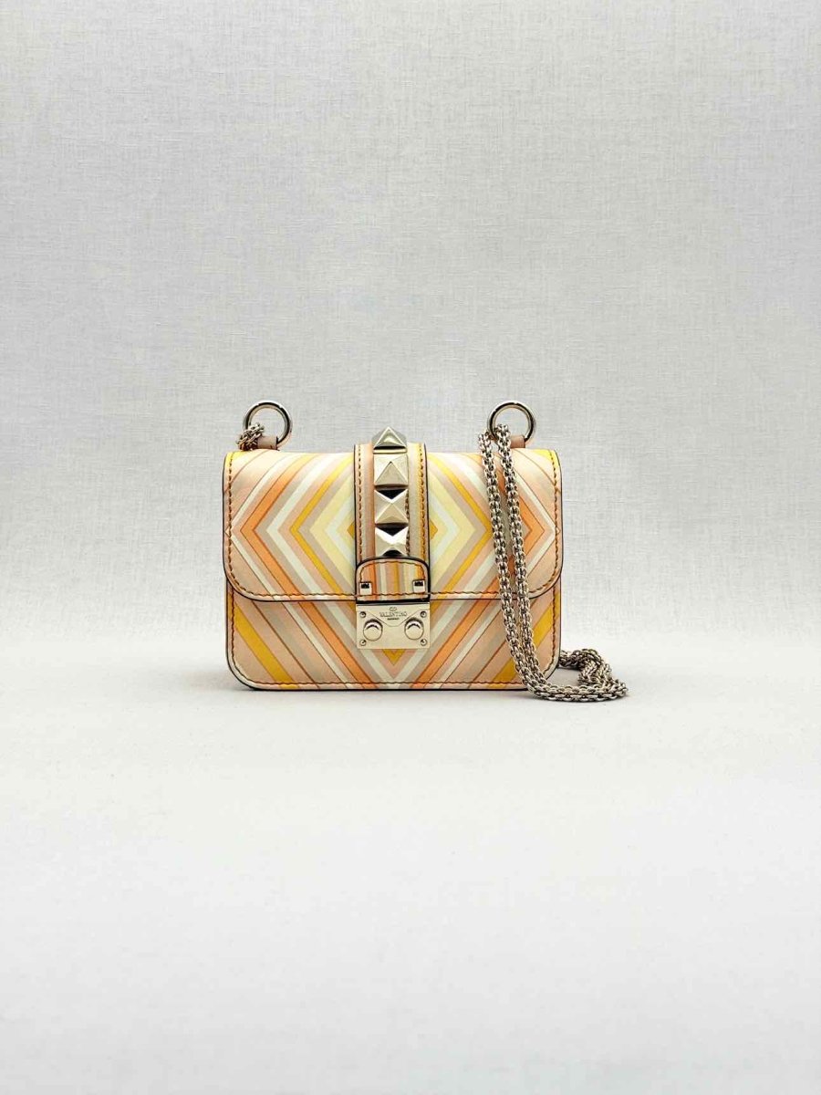Pre - loved VALENTINO Peach Multicolor Shoulder Bag at Reems Closet