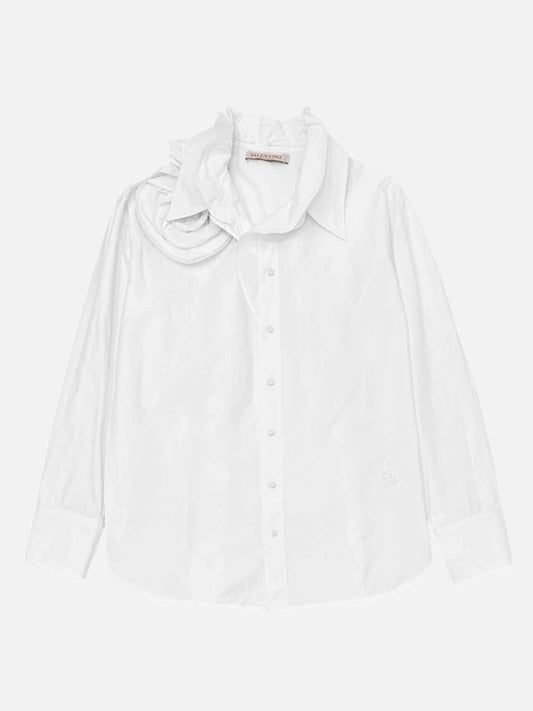 Pre - loved VALENTINO Poplin White Shirt at Reems Closet