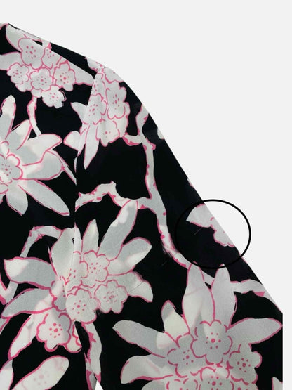 Pre - loved VALENTINO Pyjama White w/ Black & Pink Printed Shirt at Reems Closet