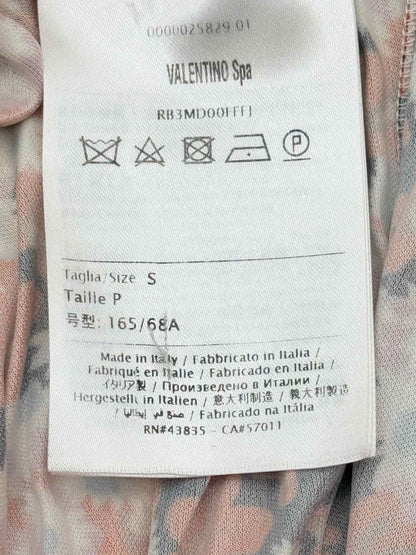 Pre - loved VALENTINO Red Multicolor Floral Size Small Midi Skirt at Reems Closet
