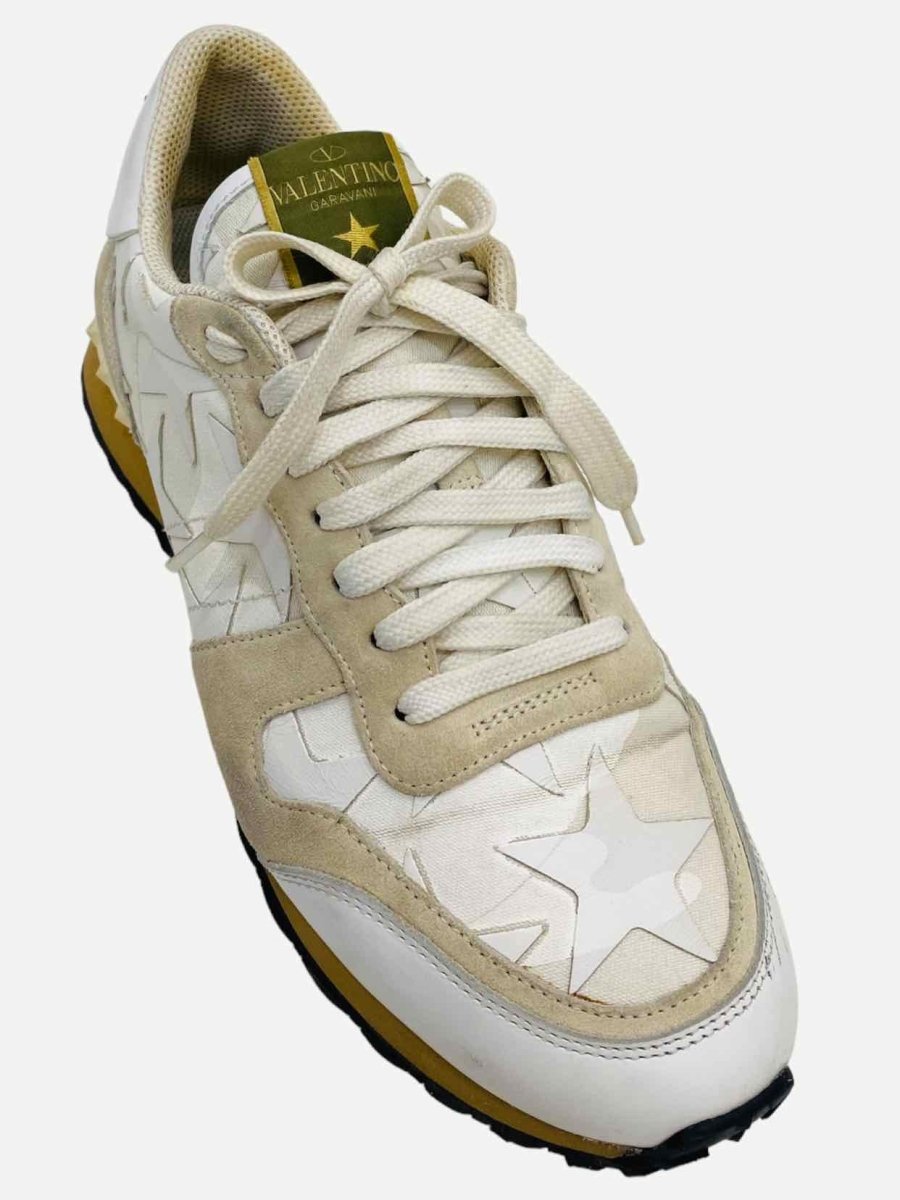 Pre - loved VALENTINO Rockrunner White Sneakers at Reems Closet