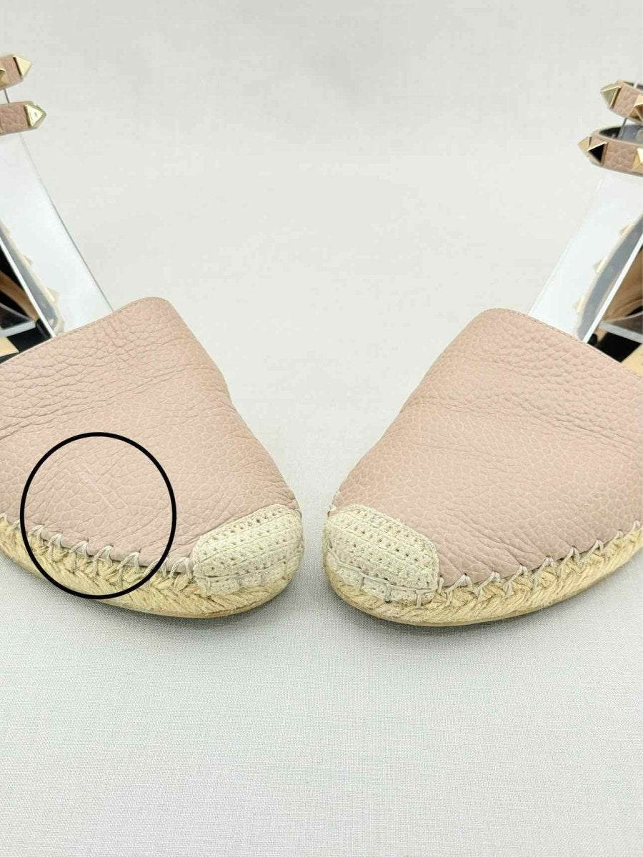 Pre - loved VALENTINO Rockstud Beige Size EU 38 Flats at Reems Closet