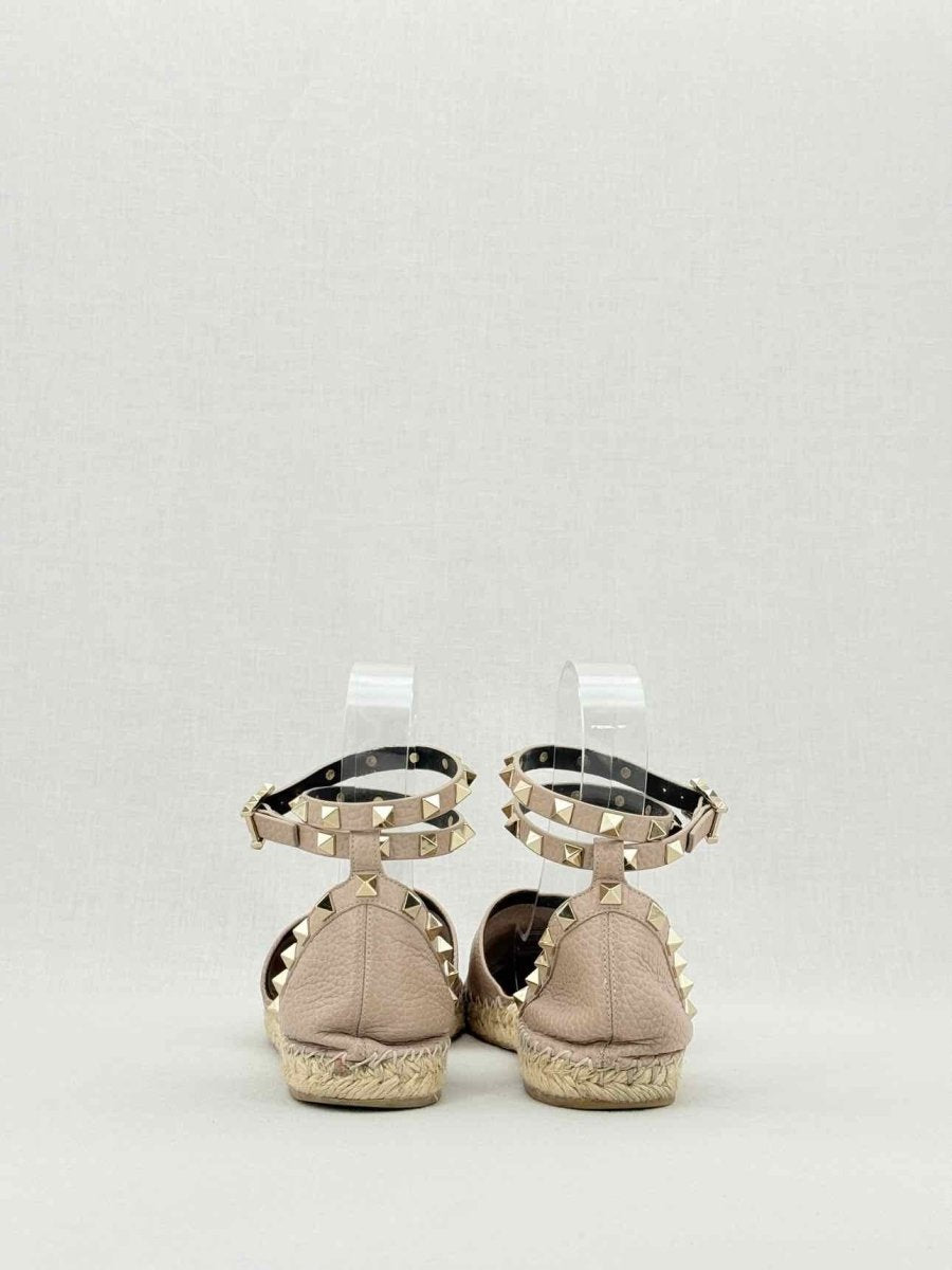 Pre - loved VALENTINO Rockstud Beige Size EU 38 Flats at Reems Closet