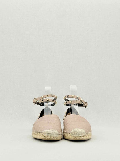 Pre - loved VALENTINO Rockstud Beige Size EU 38 Flats at Reems Closet