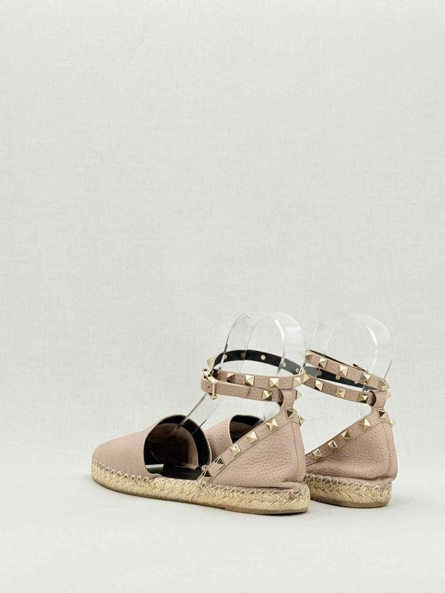Pre - loved VALENTINO Rockstud Beige Size EU 38 Flats at Reems Closet