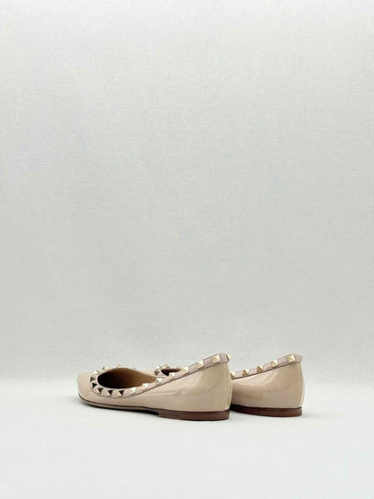 Pre - loved VALENTINO Rockstud Beige Size EU 39 Flats at Reems Closet