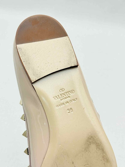 Pre - loved VALENTINO Rockstud Beige Size EU 39 Flats at Reems Closet