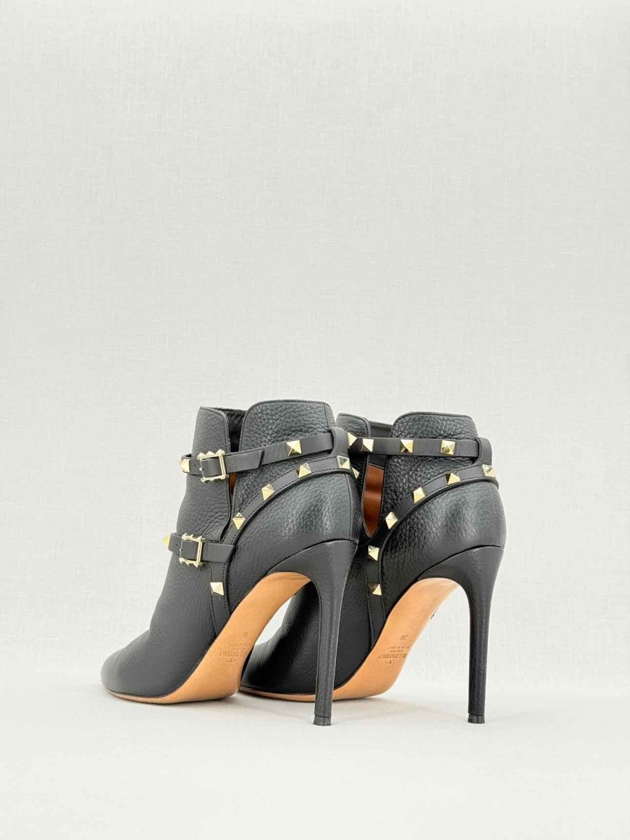 Pre - loved VALENTINO Rockstud Black Size EU 38 Ankle Boots at Reems Closet